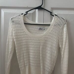 Hollister Women's White Knit Top